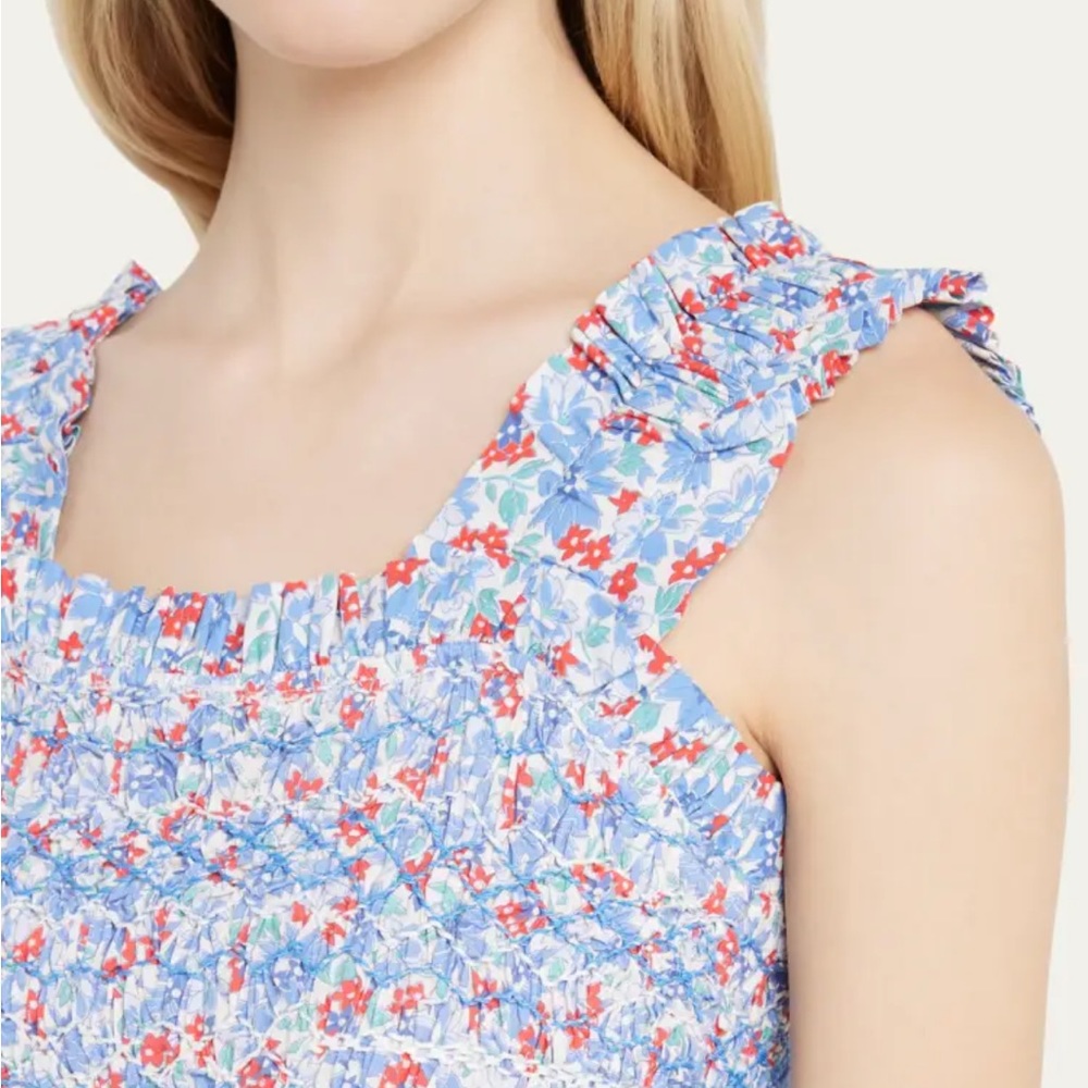 NWT Sea “Peggy” blue floral XL midi dress